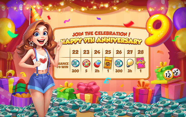 blog:Join Bingo Holiday 9th Anniversary Celebration!
